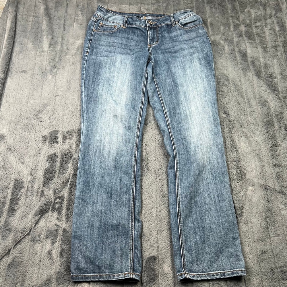 Maurices Womens Medium Wash Mid Rise Bootcut Jeans Size 10 Regular Stretch Denim
